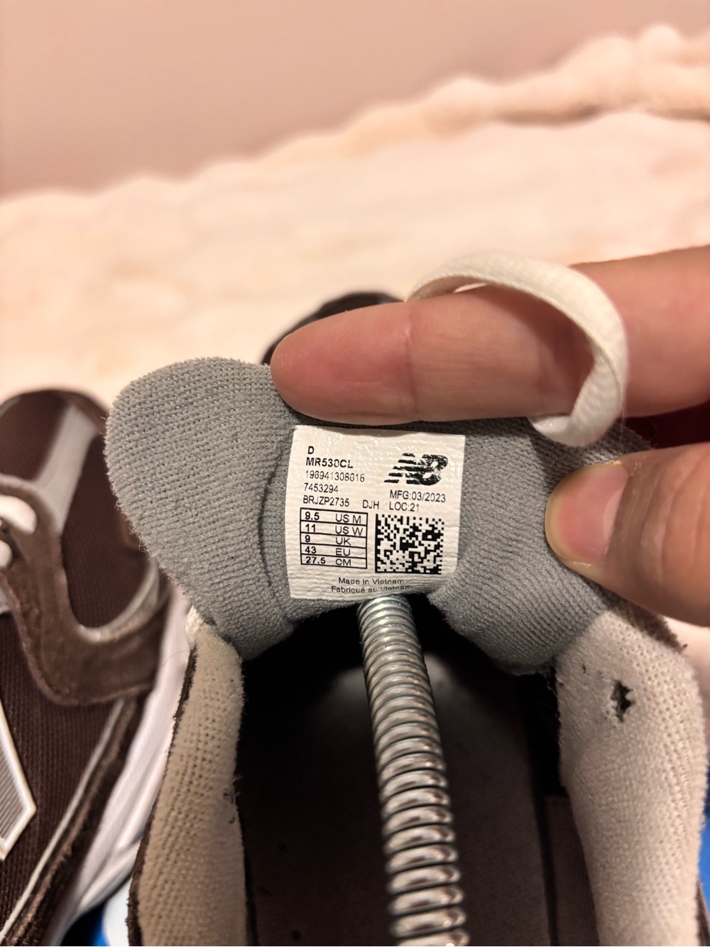 New Balance Brown/Gray/White 580 Men's Sneakers - Picture 7 of 9